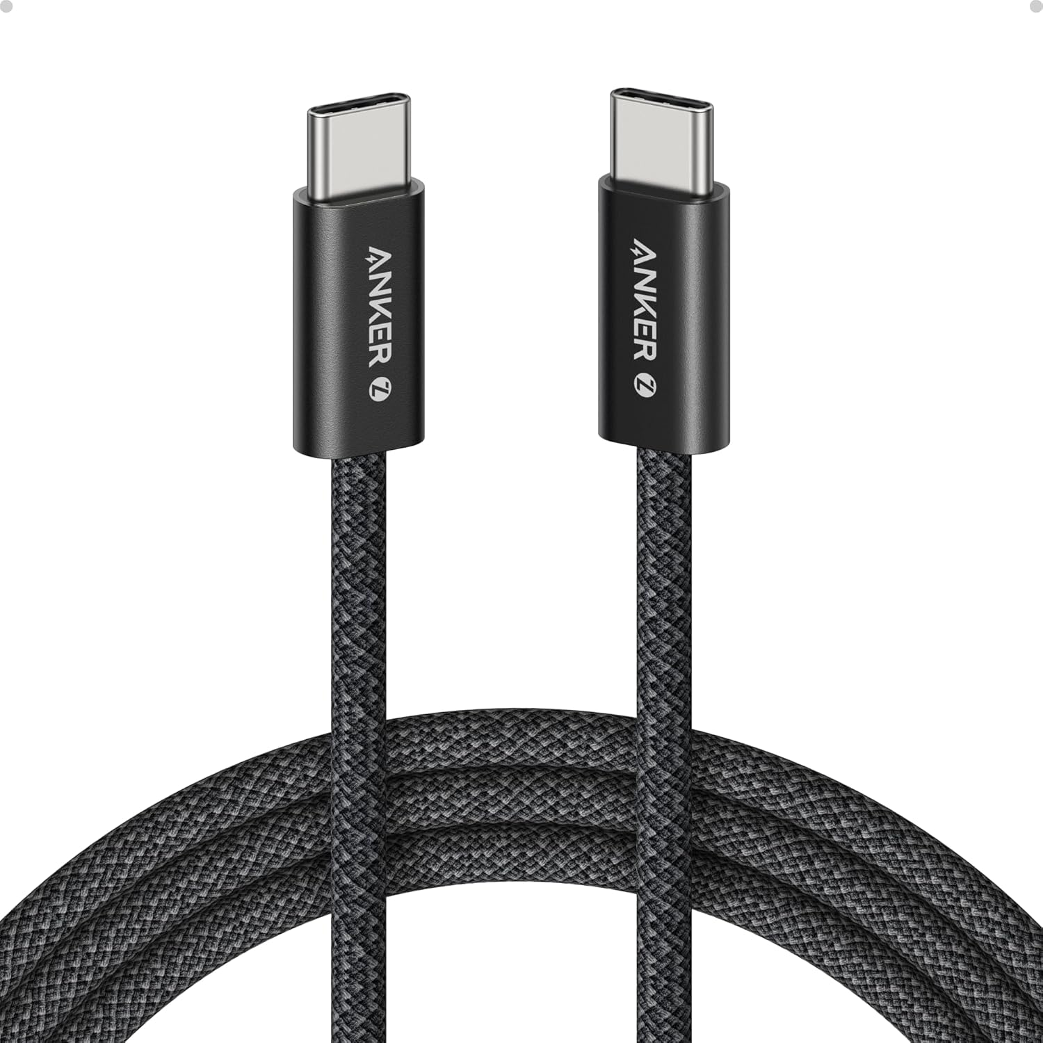 Anker Braided and Dirt-Free Type-C Fast Charging Cable(240W)(1.8m) - Black Anker Braided and Dirt-Free Type-C Fast Charging Cable(240W)(1.8m) - Black